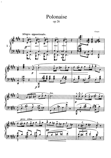 Chopin- Polonaise in C sharp minor Op. 26 No. 1