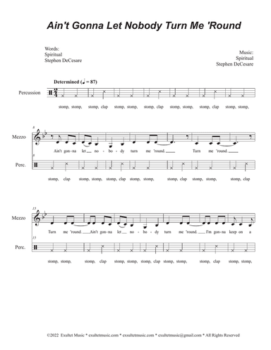 Ain't Gonna Let Nobody Turn Me 'Round (Mezzo solo with Vocal Trio - (SAB)