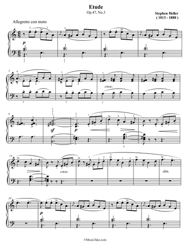 Heller Etude in A minor Op.47 No.3