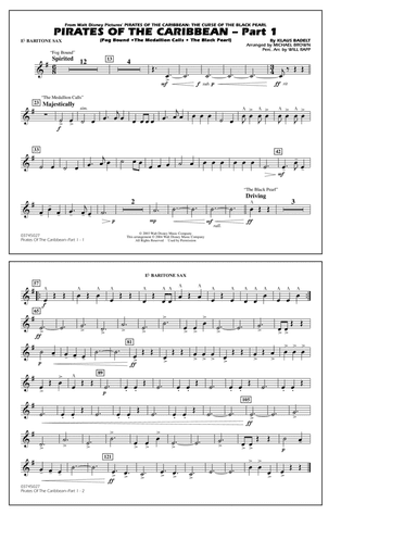Pirates Of The Caribbean (Part 1) (arr. Brown) - Eb Baritone Sax