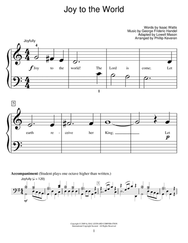 Joy To The World (arr. Phillip Keveren)