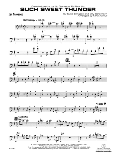 Such Sweet Thunder: 1st Trombone