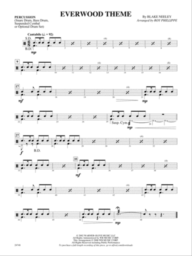 Everwood Theme: 1st Percussion