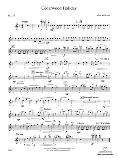 Cedarwood Holiday: Flute