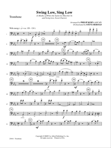 Swing Low, Sing Low: 1st Trombone