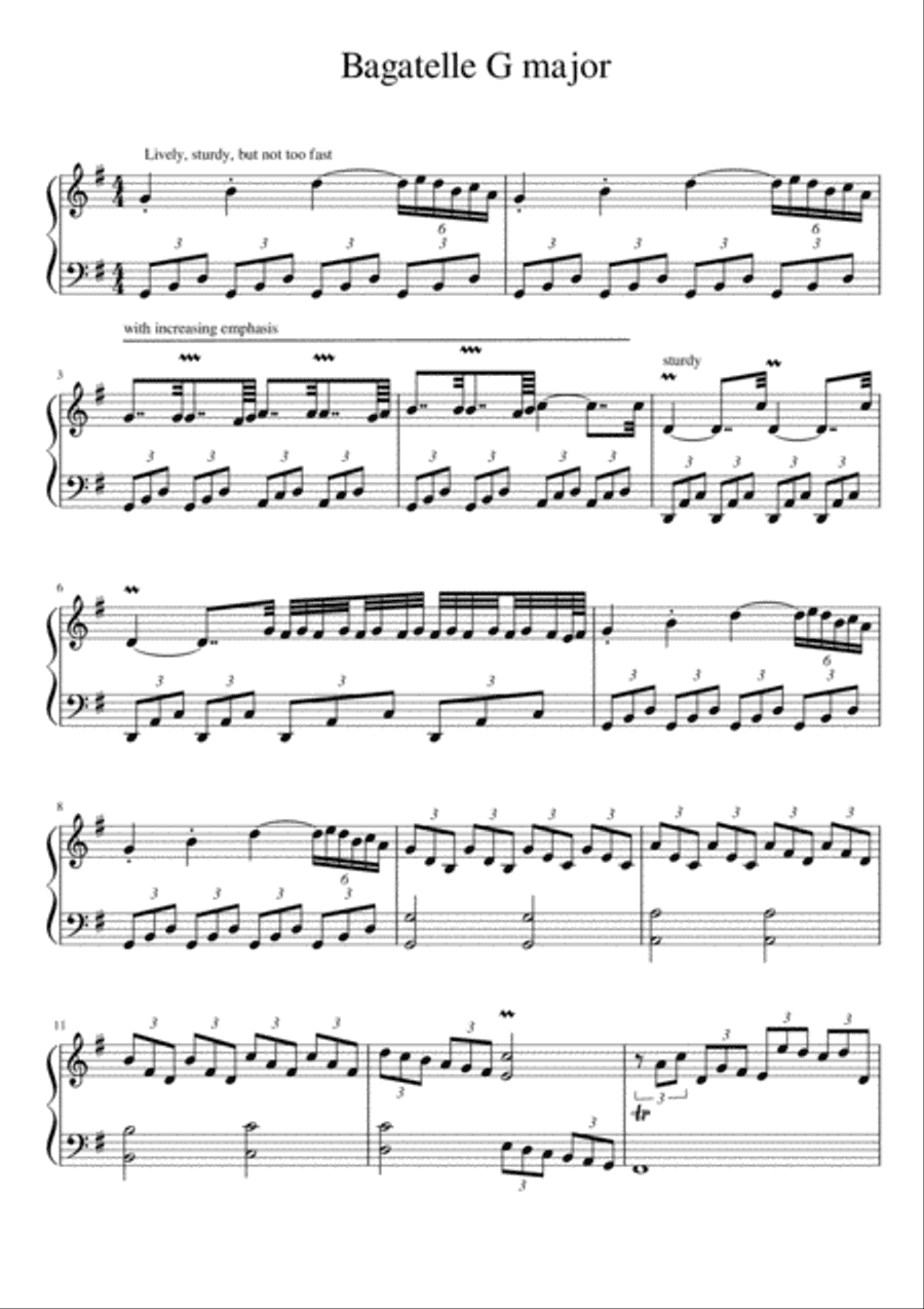 Bagatelle G major
