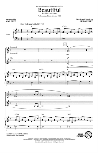 Beautiful (arr. Mac Huff)
