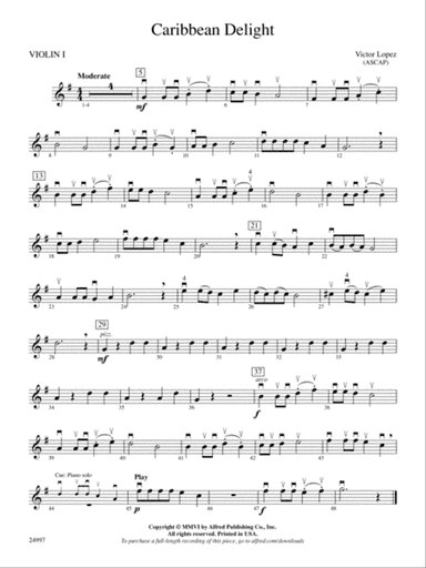 Caribbean Delight: 1st Violin