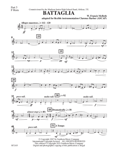 Battaglia - Horn 3 in F