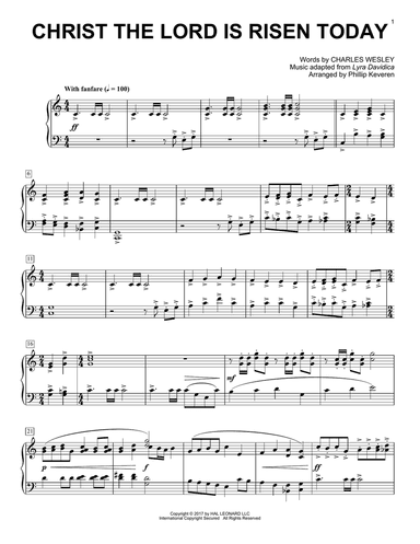 Christ The Lord Is Risen Today (arr. Phillip Keveren)