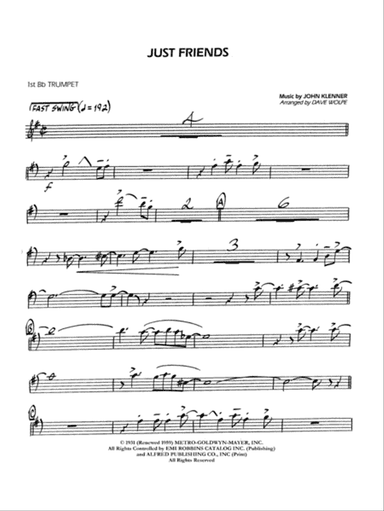 Just Friends: 1st B-flat Trumpet