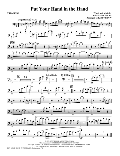 Put Your Hand In The Hand (arr. Kirby Shaw) - Trombone
