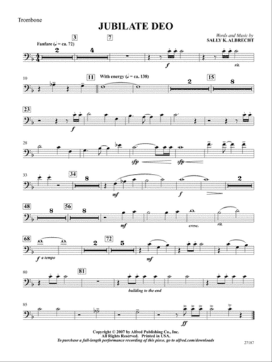 Jubilate Deo: 1st Trombone