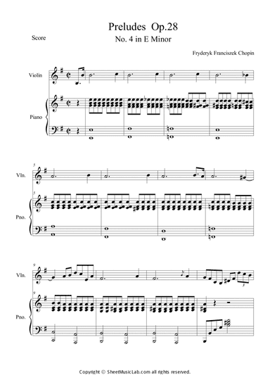 Preludes in E Minor Op.28 No.4