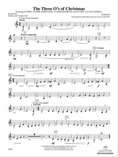 The Three O's of Christmas: (wp) E-flat Tuba T.C.