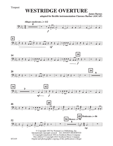 Westridge Overture - Timpani