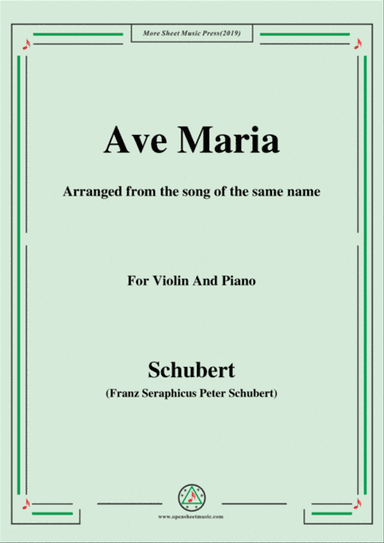 Schubert-Ave maria,for Violin and Piano