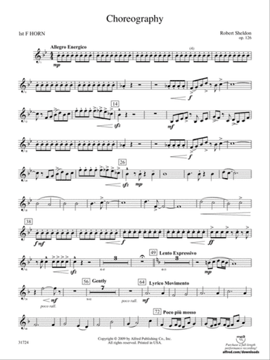 Choreography: 1st F Horn