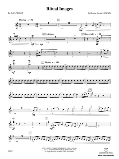 Ritual Images: 1st B-flat Clarinet