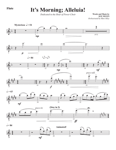 It's Morning; Alleluia! - Flute