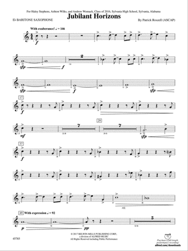 Jubilant Horizons: E-flat Baritone Saxophone