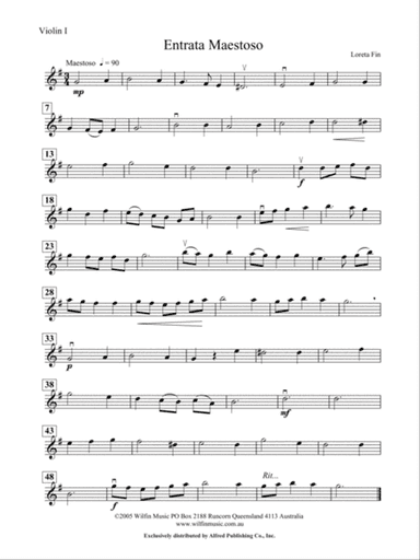 Entrata Maestoso: 1st Violin