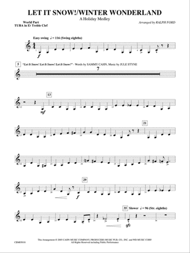 Let It Snow! / Winter Wonderland: WP E-flat Tuba T.C.