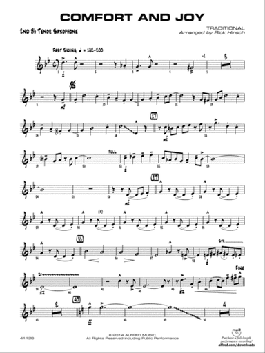 Comfort and Joy: 2nd B-flat Tenor Saxophone