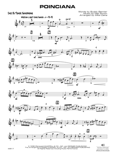 Poinciana: 2nd B-flat Tenor Saxophone