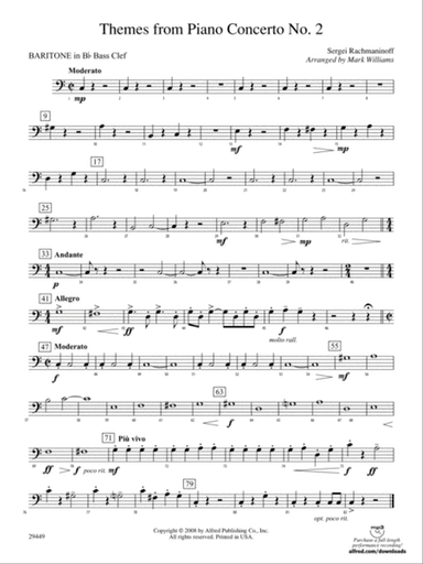 Themes from Piano Concerto No. 2: (wp) B-flat Baritone B.C.