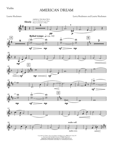 American Dream - Violin 1