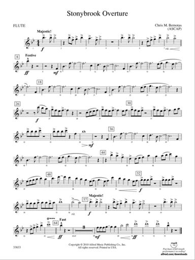 Stonybrook Overture: Flute