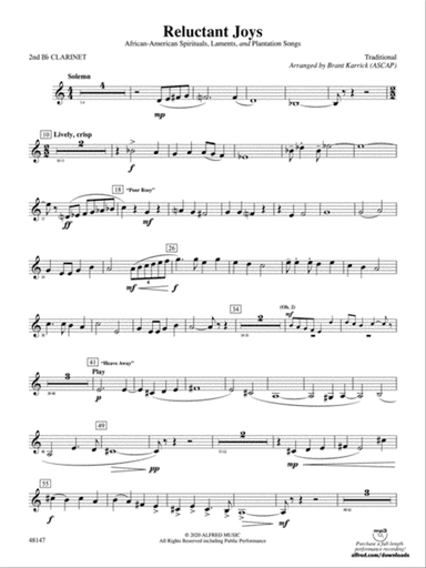 Reluctant Joys: 2nd B-flat Clarinet