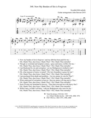 348 Now My Burden of Sin is Forgiven