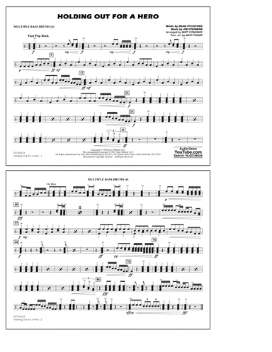 Holding Out For A Hero (arr. Conaway & Finger) - Multiple Bass Drums