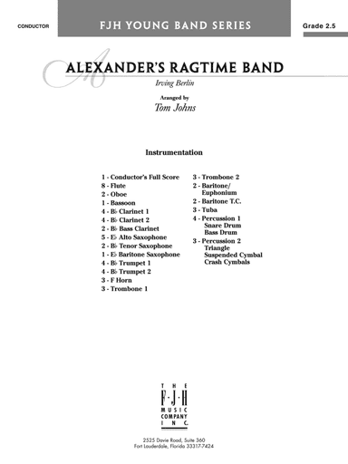 Alexander's Ragtime Band: Score