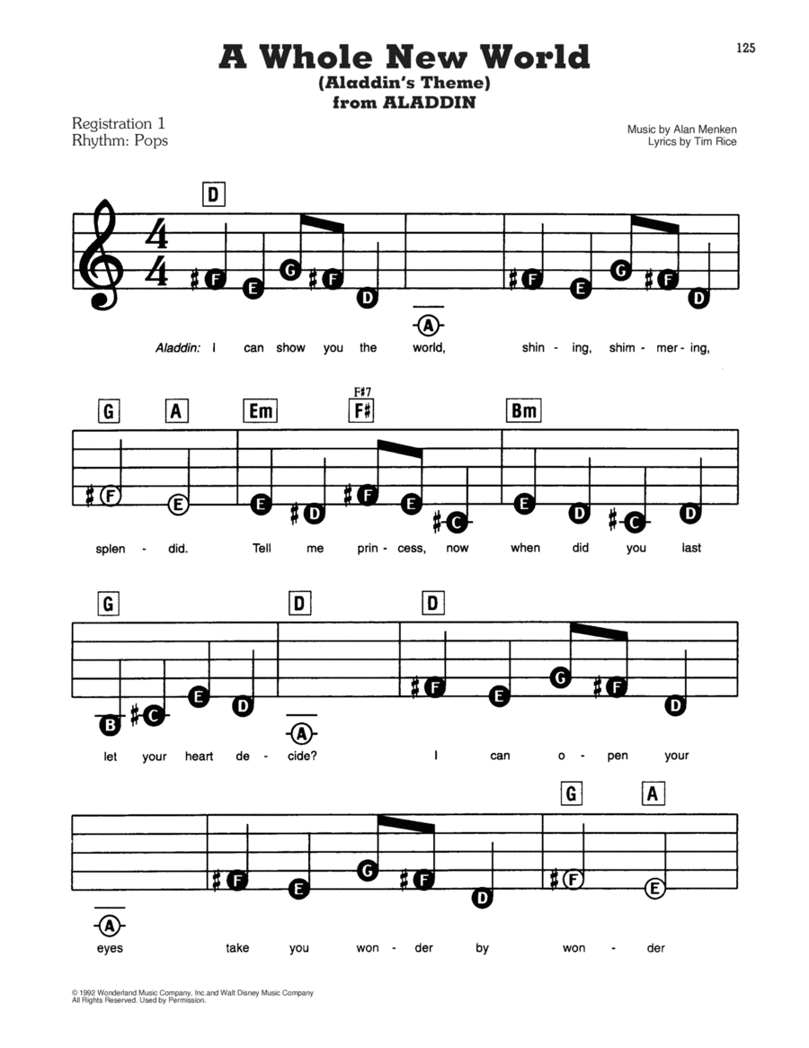 A Whole New World (from Aladdin)