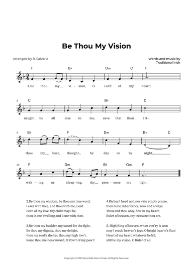 Be Thou My Vision (Key of F Major)