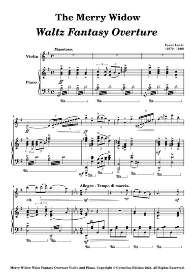 The Merry Widow Violin Waltz Fantasy