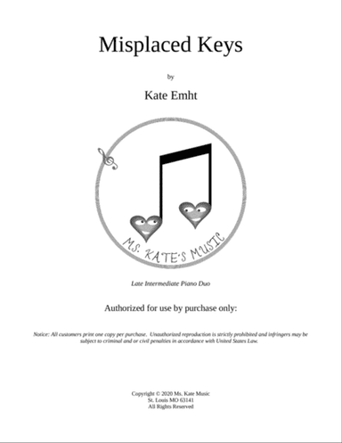 Misplaced Keys (Intermediate Piano Duo)