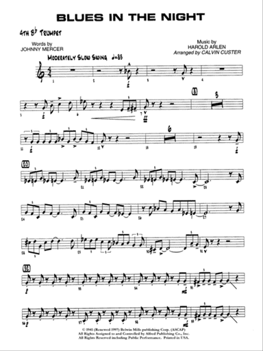 Blues in the Night: 4th B-flat Trumpet