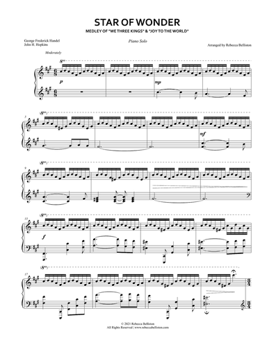 Star of Wonder: Medley of We Three Kings and Joy to the World (Piano Solo)