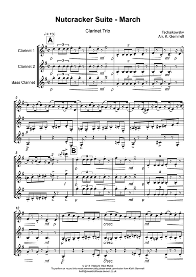 Nutcracker Suite - March: Clarinet Trio