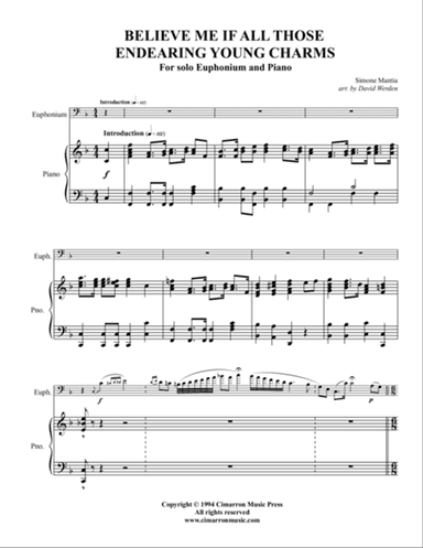 Believe Me If All Those Endearing Young Charms