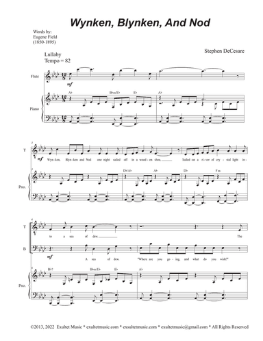 Wynken, Blynken, And Nod (SATB)