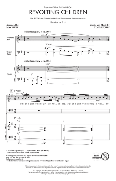 Revolting Children (from Matilda: The Musical) (arr. Mac Huff)