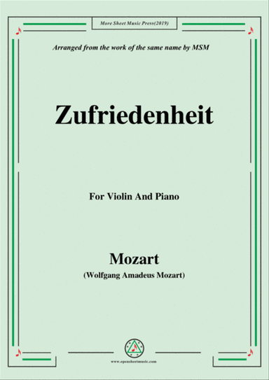 Mozart-Zufriedenheit,for Violin and Piano