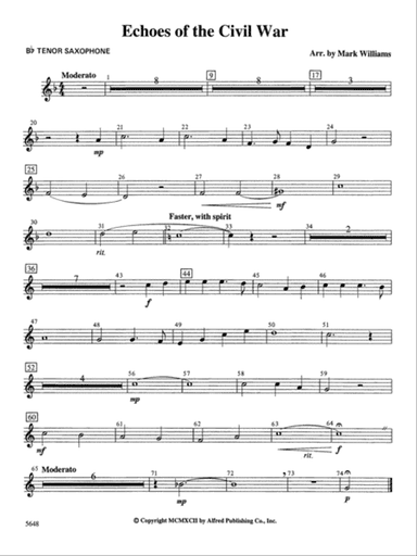 Echoes of the Civil War: B-flat Tenor Saxophone
