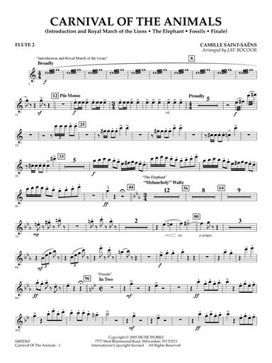 Carnival of the Animals (arr. Jay Bocook) - Flute 2