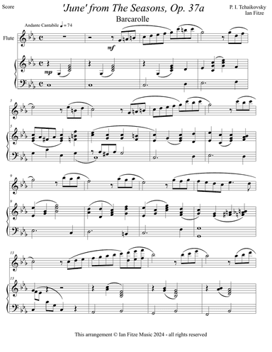 June from The Seasons Op. 37a